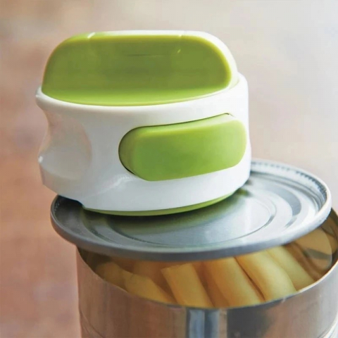 Desfacator manual de conserve si sticle, 6.8 x 4.8 cm, din abs + otel, verde/alb [4]