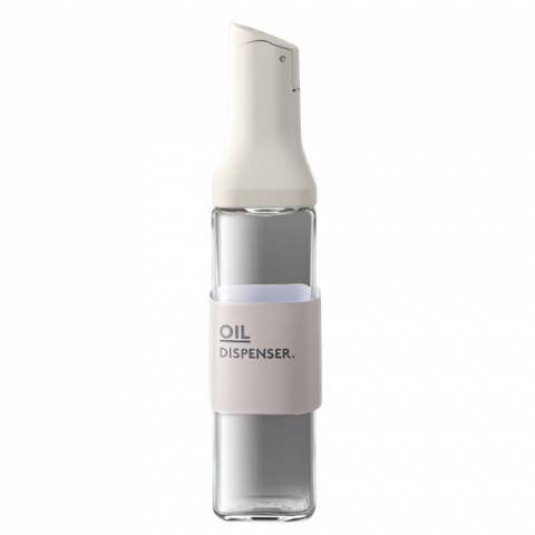 Organizatoare si accesorii pentru bucatarie - Dispenser pentru ulei, deschidere si inchidere automata a rezervorul, cu inductie gravitationala, 500 ml, 29.5x6x6 cm, alb
