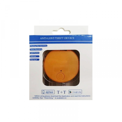 Dispozitiv anti pierdere inteligent, conexiune bluetooth, dispozitiv anti pierdere pentru accesorii, baterie si manual de utilizare incluse 38 x 38 x 7 mm, portocaliu [2]