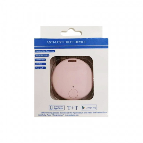 Dispozitiv anti pierdere inteligent, conexiune bluetooth, dispozitiv anti pierdere pentru accesorii, baterie si manual de utilizare incluse 38 x 38 x 7 mm, roz [2]