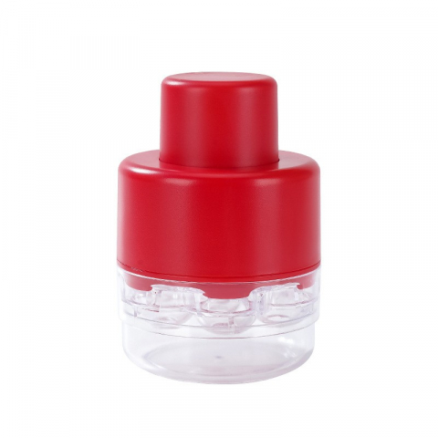 Ajutoare pentru gatit - Dispozitiv de scos samburi, manual, cu 7 gauri, pentru cirese, 13 x 9.2 cm, din abs, rosu
