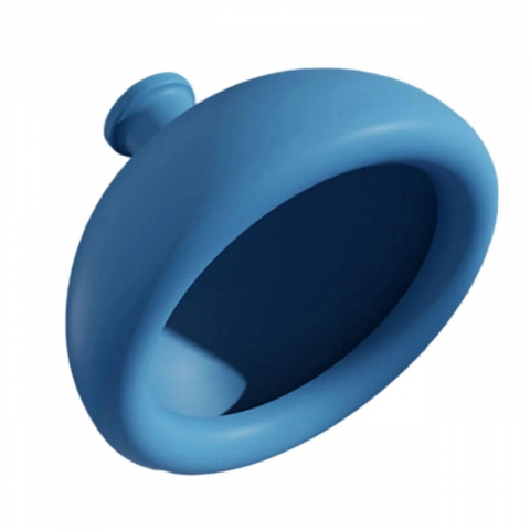 Promo rapid - Dispozitiv terapeutic sputa, cupa pentru terapie toracica, dispozitiv de eructare, pentru adulti si copii, 10 x 6.5 cm, din silicon, albastru