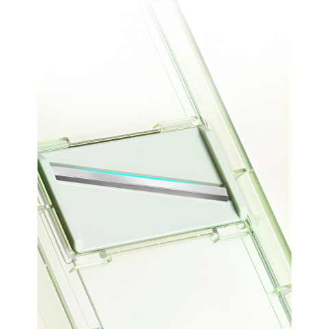 Feliator multifunctional, 6 in 1, pentru fructe si legume, 9 piese, maner, lame de inox, recipient stocare, protectie mana, abs, 35x12x9.4 cm, verde [4]