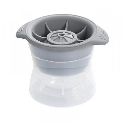 Ajutoare pentru gatit - Forma cub de gheata, rotund, polipropilena/silicon, 11x7.5x7.8 cm, gri