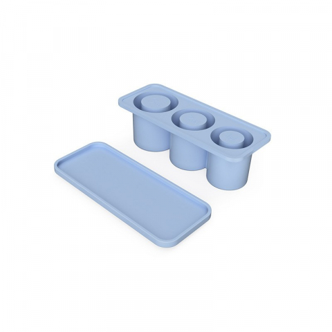 Ajutoare pentru gatit - Forma pentru gheata, din silicon, cuburi de gheata, forme rotunde, inghetare rapida, 20.7 x 8.4 x 6.5 cm albastru