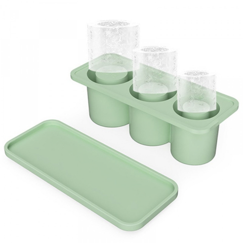 Forma pentru gheata, din silicon, cuburi de gheata, forme rotunde, inghetare rapida, 20.7 x 8.4 x 6.5 cm verde [1]