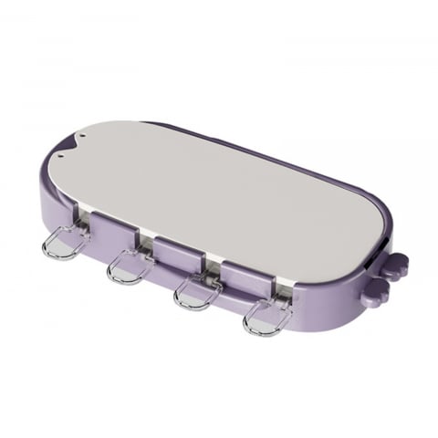 Ajutoare pentru gatit - Forma pentru inghetata  4 compartimente, forme cu animalute, materialsilicon si abs, 21 x 12.8 x 3cm, mov