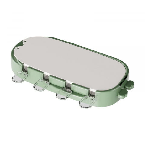 Ajutoare pentru gatit - Forma pentru inghetata  4 compartimente, forme cu animalute, materialsilicon si abs, 21 x 12.8 x 3cm, verde