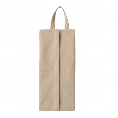 Organizatoare, perne voiaj şi accesorii - Geanta de depozitare, pentru haine mici, lenjerie, sosete, cosmetice, impermeabila, cu maner, 10x20x3 cm, crem