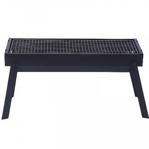 Accesorii și ustensile in bucatarie - Gratar portabil, confectionat din metal, pentru picnic, gradina, terasa, camping, dimensiuni reduse, 60x22x23 cm, negru