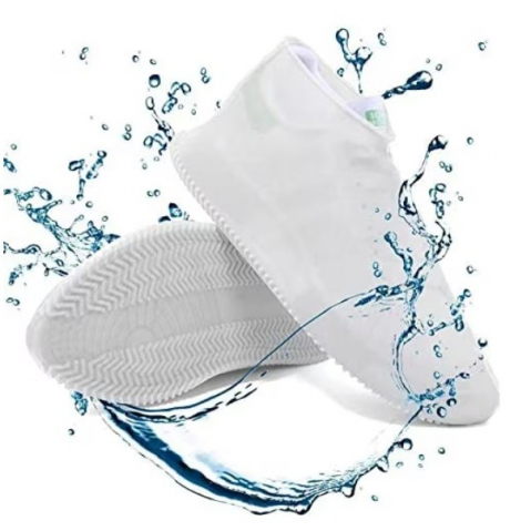 Produse ingrijire incaltaminte - Husa incaltaminte, impermeabila, antiderapanta, din latex, 13 x 13 x 2 cm, marime m 34-40 cm, alb