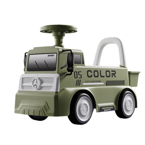 Promo rapid - Mașinuță pentru copii, 3 ani, model camion, sport, claxon, cutie depozitare, 62x26x40 cm, verde