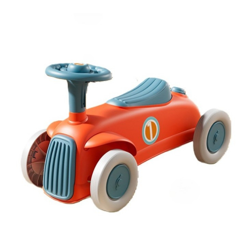 Îngrijire, transport și organizare pentru bebeluși și copii - Masinuta ride-on  cu sistem anti-rasturnare, claxon pe volan, 1-6 ani, 60 x 28 x 34 cm, rosu-albastru
