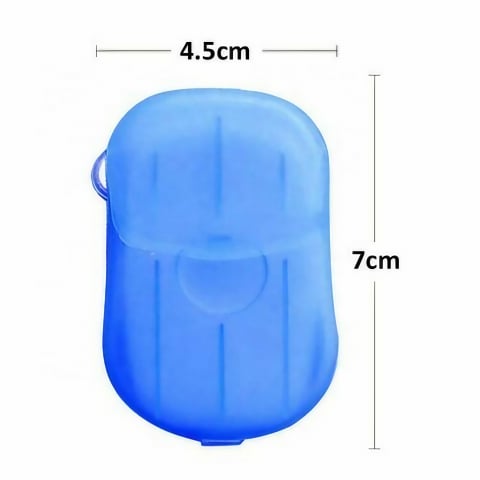 Mini cutie de sapun din hartie, de unica folosinta, portabila, potrivit pentru calatorii, 20 buc, albastru [6]