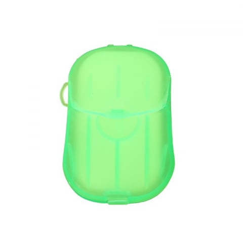 Mini cutie de sapun din hartie, de unica folosinta, portabila, potrivit pentru calatorii, 20 buc, verde [7]