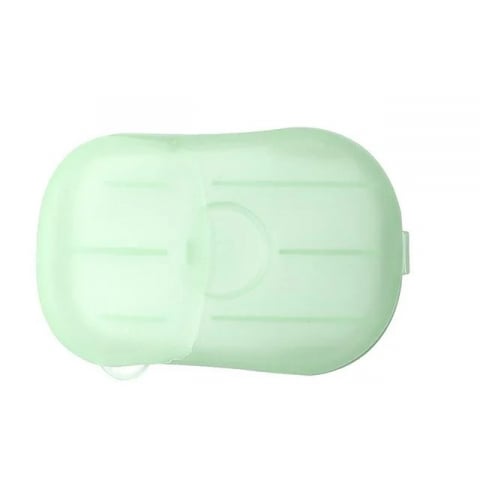 Mini cutie de sapun din hartie, de unica folosinta, portabila, potrivit pentru calatorii, 20 buc, verde [3]