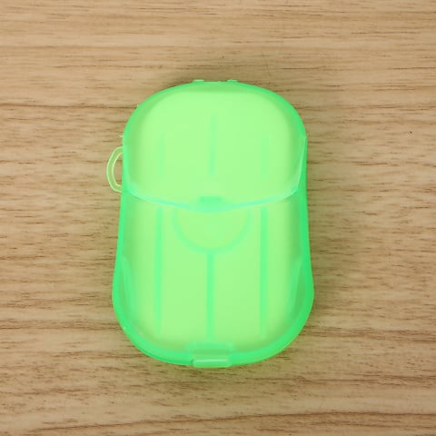 Mini cutie de sapun din hartie, de unica folosinta, portabila, potrivit pentru calatorii, 20 buc, verde [1]