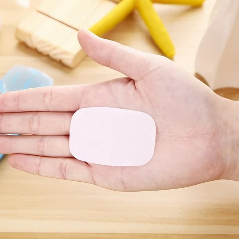Mini cutie de sapun din hartie, de unica folosinta, portabila, potrivit pentru calatorii, 20 foite, galben [6]