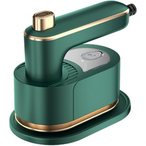 Accesorii ingrijire casa - Mini fier de calcat, pliabil si portabil, calcare verticala/orizonala, cu abur, 50 ml, 40w, 10.5 x 12 cm, verde