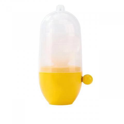 Ajutoare pentru gatit - Mini shaker manual pentru oua, pentru galbenusuri si albusuri, mixer amestecare, 15x6 cm, galben
