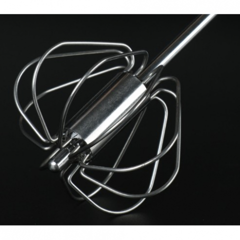 Mixer manual, pentru oua smantana frisca aluat, maner otel inoxidabil, usor de utilizat si depozitat, 33 x 7 cm argintiu [1]