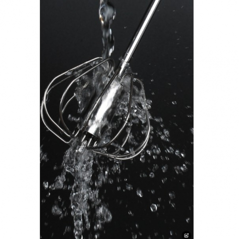 Mixer manual, pentru oua smantana frisca aluat, maner otel inoxidabil, usor de utilizat si depozitat, 33 x 7 cm argintiu [2]