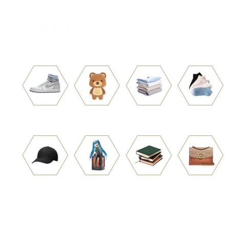 Organizator de pantofi, din pp+abs, usa frontala magnetica, rezistenta la praf, anti-oxidare, utilizare multipla, 36 x 28 x 21 cm, gri transparent [4]