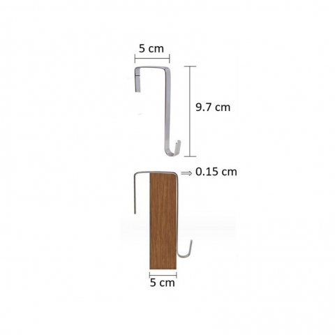 Organizator suspendat pentru usi, din nailon si plasa, baza de carton ingrosat, 5 buzunare principale + 5 buzunare laterale, 146 x 40 x 17 cm, 2 carlige incluse, gri [4]