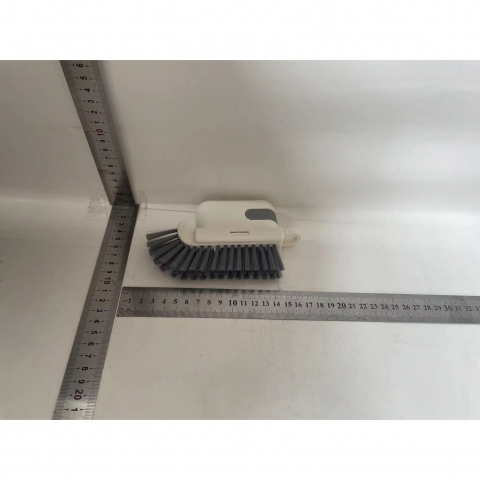 Perie multifunctionala 3 in 1 de curatare, pentru bucatarie, vesela, geamuri, cap detasabil, 9x15x2.5 cm, gri [6]