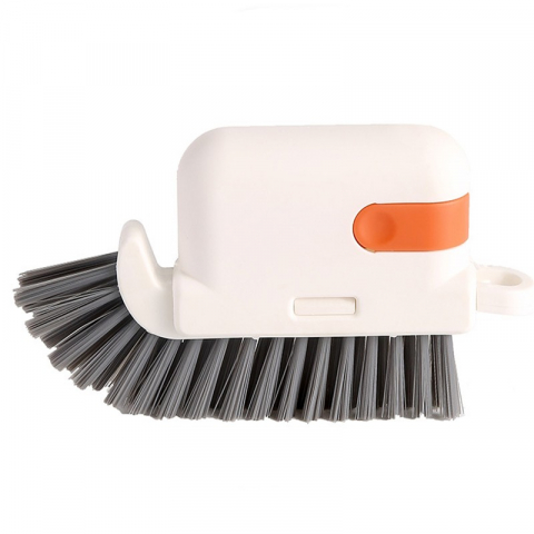 Maturi, Perii, Mopuri si Galeti - Perie multifunctionala 3 in 1 de curatare, pentru bucatarie, vesela, geamuri, cap detasabil, 9x15x2.5 cm, portocaliu