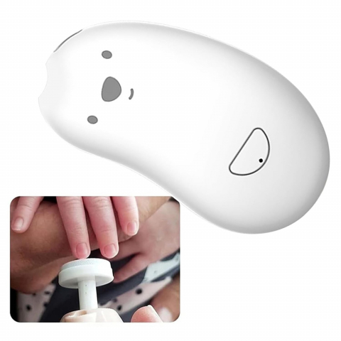 Pila electrica, pentru bebelusi si adulti, din abs, incarcare usb, 6 accesorii, cu lumina led, 8.8 x 4.9 cm, alb [3]