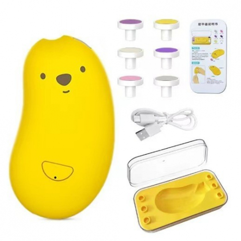 Îngrijire, transport și organizare pentru bebeluși și copii - Pila electrica, pentru bebelusi si adulti, din abs, incarcare usb, 6 accesorii, cu lumina led, 8.8 x 4.9 cm, galben