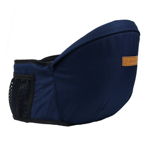 Promo rapid - Port-bebe ergonomic ajustabil cu scaun, 3 pozitii, bumbac respirabil, pentru copii 0-3 ani, 20 kg maxim, 25 x 22 x 18 cm, albastru