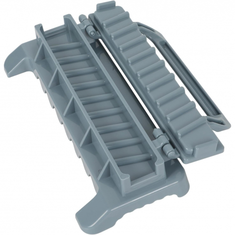 Ajutoare pentru gatit - Presa pentru carne, pentru kebab, cu maner, din abs, 29 x 7.5 x 2.6 cm, gri