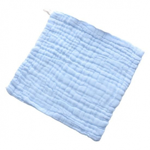 Promo rapid - Prosop absorbant, din bumbac, 6 straturi, 30 x 30 cm, albastru