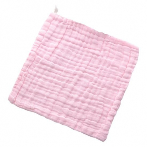 Promo rapid - Prosop absorbant, din bumbac, 6 straturi, 30 x 30 cm, roz