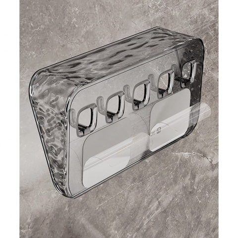 Raft de depozitare cu carlig, pentru chei, bijuterii, 20.3 x 4.6 x 10.3 cm, gri [2]