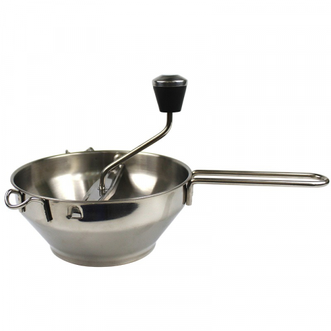 Organizatoare si accesorii pentru bucatarie - Rasnita manuala pentru fructe, din otel inoxidabil, macinare alimentelor pentru bebelusi, 3 discuri de macinat, presa, pentru tocat cartofi, 19x20x33 cm, argintiu