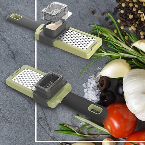 Razatoare multifunctionala, pentru ustuoi, branza, cascaval, 20.3 x 5.8 x 3.3 cm, verde/gri [8]