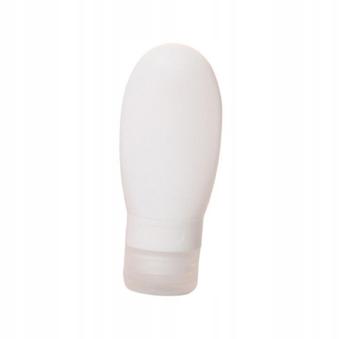 Recipient portabil din silicon elegant de voiaj, sticla de calatorie, potrivita pentru lotiune, sampon si alte lichide, anti-scurgere, cu posibilitate de reumplere, capacitate 90ml, alb [4]