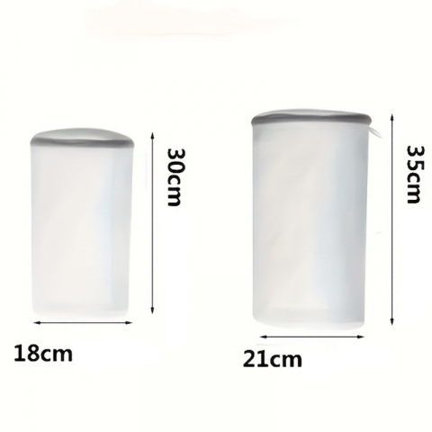 Sac cilindric pentru spalare incaltaminte, dimensiuni mici, pentru masina de spalat, 31x18x3 cm, alb [1]