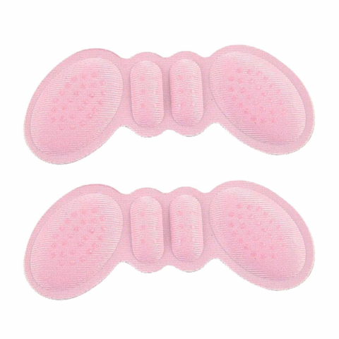 Produse ingrijire incaltaminte - Set 2 branturi cu pernute pentru calcai, suport interior pentru incaltaminte, marime universala, aderent pe piele, roz