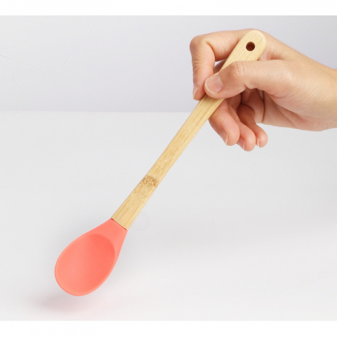 Set 5 mini spatule de silicon  pensula, stejar, multicolor [4]