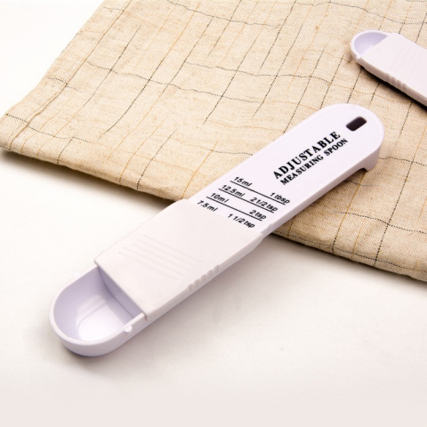 Set doua linguri masurare ajustabile  material abs, 16x3.5x1.6 cm, alb [1]