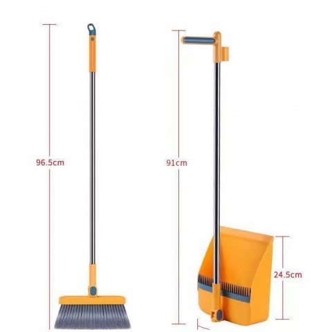 Set matura si faras cu coada detasabila, cu dinti de pieptene pentru curatare matura, rotativ, pliabil, otel inoxidabil si polipropilena, portocaliu [1]