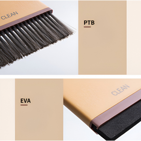 Set mini matura si faras, uz casnic, doua perii, pentru birou, bucatarie, casa, 19.5x13.8x3.6 cm, galben [1]