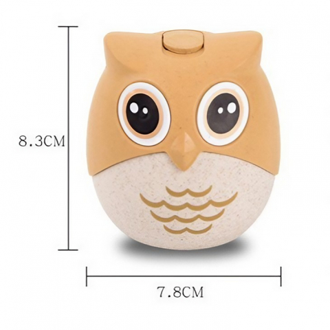 Suport pentru scobitori, model bufnita, multifunctional, 8.3x7.8 cm, portocaliu [2]