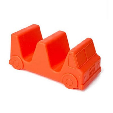 Suport pentru taco, model autobuz, 14 x 7.5 x 6.5 cm, din pp, portocaliu [4]