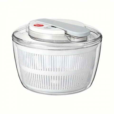 Promo rapid - Uscator manual pentru salata si verdeturi, plastic, 16x15x21 cm, capacitate 3l, alb