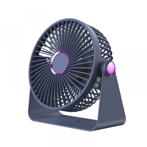 Ventilatoare - Ventilator 2in1, de masa/de perete, incarcare usb, 3.7 v, 4.5 w, 1200 mah, 17.5 x 17 x 7.6 cm, albastru fumuriu